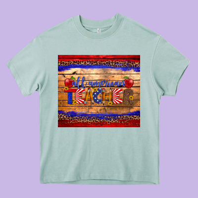 All American Teacher Tumbler Heavy Core Tee Designed By Artiststas