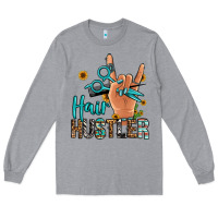 Heather Grey hair hustler Long Sleeve Tee - Jasminsmagicworld