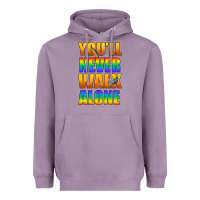 Lavender Lgbtq You'll Never Walk Alone With Peace Heavyweight Hoodie - BundleAndBundleShop
