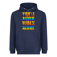 Navy Lgbtq You'll Never Walk Alone With Peace Heavyweight Hoodie - BundleAndBundleShop