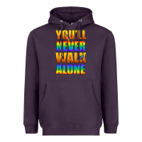 Plum Lgbtq You'll Never Walk Alone With Peace Heavyweight Hoodie - BundleAndBundleShop