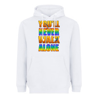 White Lgbtq You'll Never Walk Alone With Peace Heavyweight Hoodie - BundleAndBundleShop