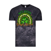 Cloud Black not lucky simply blessed rainbow Vintage Tee - Artiststas
