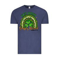 Vintage Denim not lucky simply blessed rainbow Vintage Tee - Artiststas