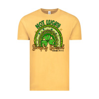 Vintage Mustard not lucky simply blessed rainbow Vintage Tee - Artiststas
