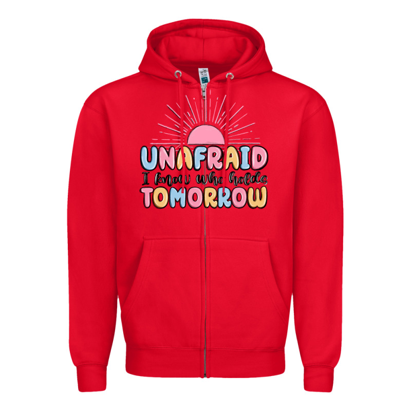 Unafraid I Know Who Holds Tomorrow Zipper Hoodie by MaliasSmallBusiness | Teevron
