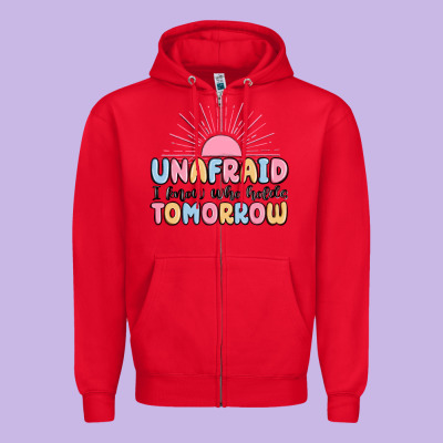 Unafraid I Know Who Holds Tomorrow Zipper Hoodie Designed By Maliassmallbusiness