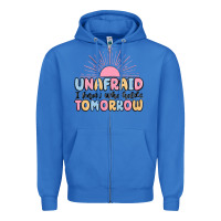 True Royal unafraid i know who holds tomorrow Zipper Hoodie - MaliasSmallBusiness