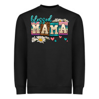 Black daisy blessed mama Heavyweight Sweatshirt - AdoDesignShop