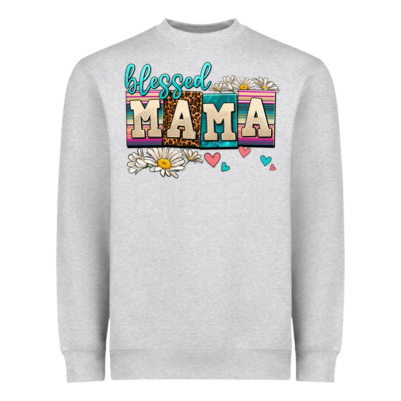 Daisy Blessed Mama Heavyweight Sweatshirt by AdoDesignShop | Teevron