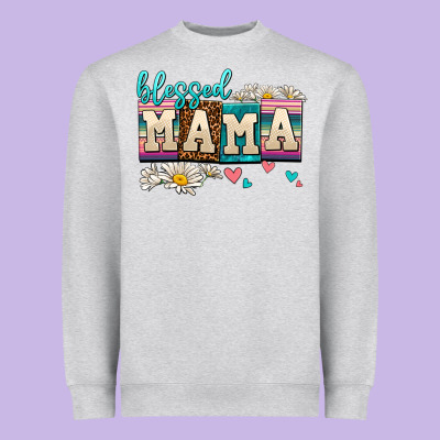 Daisy Blessed Mama Heavyweight Sweatshirt Designed By Adodesignshop