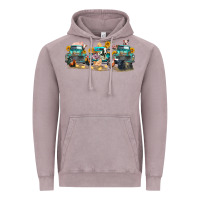 Vintage Zinc western farm trucks farm animals Vintage Hoodie - FaDigitalArtStudio
