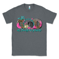 Charcoal Heather with god all things are possible race Classic Tee - AdoDesignShop