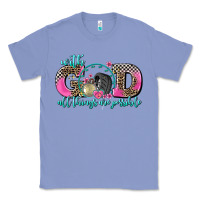 Colony Blue with god all things are possible race Classic Tee - AdoDesignShop