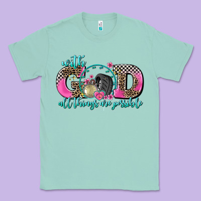 With God All Things Are Possible Race Classic Tee Designed By Adodesignshop
