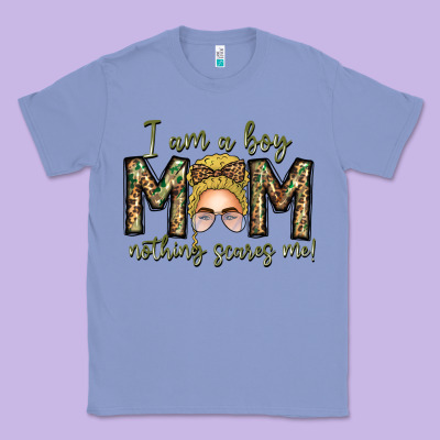 Iam Boy Mom Nothing Scares Me Classic Tee Designed By Cowhidedigitalart