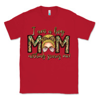 Red Iam Boy Mom Nothing Scares Me Classic Tee - CowhideDigitalArt