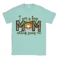 Seafoam Iam Boy Mom Nothing Scares Me Classic Tee - CowhideDigitalArt
