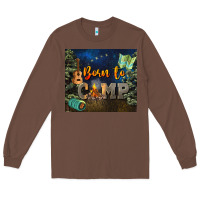 Chestnut born to camp Long Sleeve Tee - NancyCooperArtShop