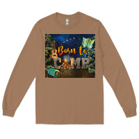 Toasted Coconut born to camp Long Sleeve Tee - NancyCooperArtShop