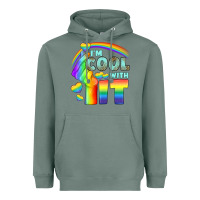 Sage Lgbtq İ'm Cool With İt Heavyweight Hoodie - BundleAndBundleShop