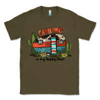 Army Green camping is my happy place Classic Tee - JahusDesignShop