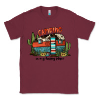Burgundy camping is my happy place Classic Tee - JahusDesignShop