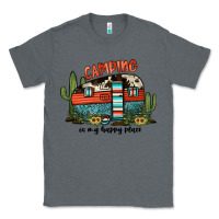 Charcoal Heather camping is my happy place Classic Tee - JahusDesignShop
