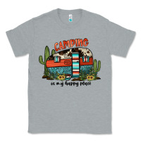 Heather Grey camping is my happy place Classic Tee - JahusDesignShop
