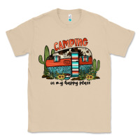 Mushroom camping is my happy place Classic Tee - JahusDesignShop