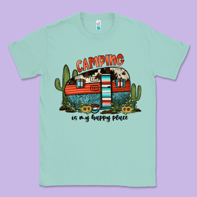 Camping Is My Happy Place Classic Tee Designed By Jahusdesignshop