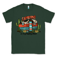 Sports Green camping is my happy place Classic Tee - JahusDesignShop
