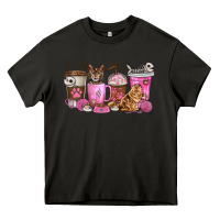 Asphalt cat coffee cups Heavy Core Tee - texasbilliewilder
