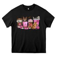 Black cat coffee cups Heavy Core Tee - texasbilliewilder