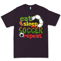 Plum eat sleep soccer repeat Premium Tee - texasbilliewilder