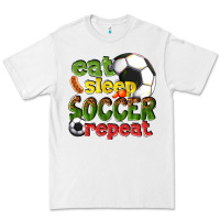 White eat sleep soccer repeat Premium Tee - texasbilliewilder