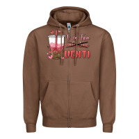 Chestnut v is for valentine venti Zipper Hoodie - MaliasSmallBusiness