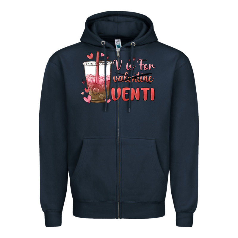 V Is For Valentine Venti Zipper Hoodie by MaliasSmallBusiness | Teevron