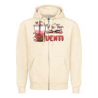 Sandshell v is for valentine venti Zipper Hoodie - MaliasSmallBusiness