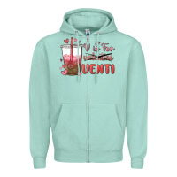 Seafoam v is for valentine venti Zipper Hoodie - MaliasSmallBusiness