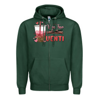 Sports Green v is for valentine venti Zipper Hoodie - MaliasSmallBusiness