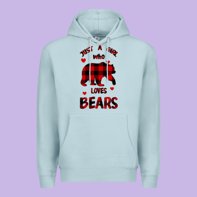 Just A Girl Who Loves Bears Premium Hoodie Designed By Bettercallsaul