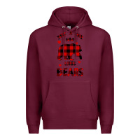 Burgundy Just A Girl Who Loves Bears Premium Hoodie - Bettercallsaul