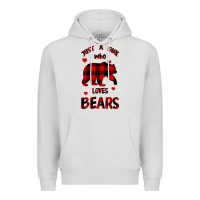 Dove Grey Just A Girl Who Loves Bears Premium Hoodie - Bettercallsaul