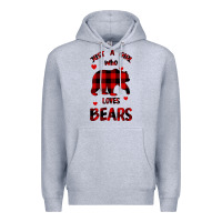 Heather Grey Just A Girl Who Loves Bears Premium Hoodie - Bettercallsaul