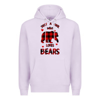 Lilac Just A Girl Who Loves Bears Premium Hoodie - Bettercallsaul