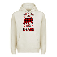 Oatmeal Heather Just A Girl Who Loves Bears Premium Hoodie - Bettercallsaul