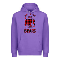 Purple Just A Girl Who Loves Bears Premium Hoodie - Bettercallsaul