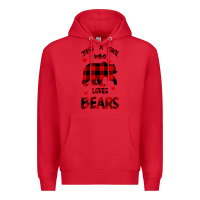 Red Just A Girl Who Loves Bears Premium Hoodie - Bettercallsaul