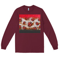 Burgundy ladybug tumbler Long Sleeve Tee - BarkalooDesign